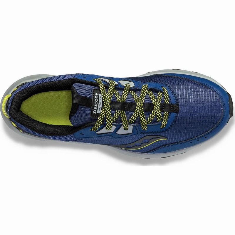 Sapatilhas Trail Running Saucony Aura TR Wide Masculino Azul Anil Pretas | Portugal S75628-S09