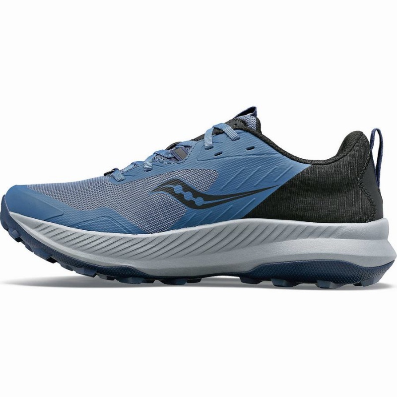 Sapatilhas Trail Running Saucony Blaze TR Masculino Azuis Pretas | Portugal S51047-B79