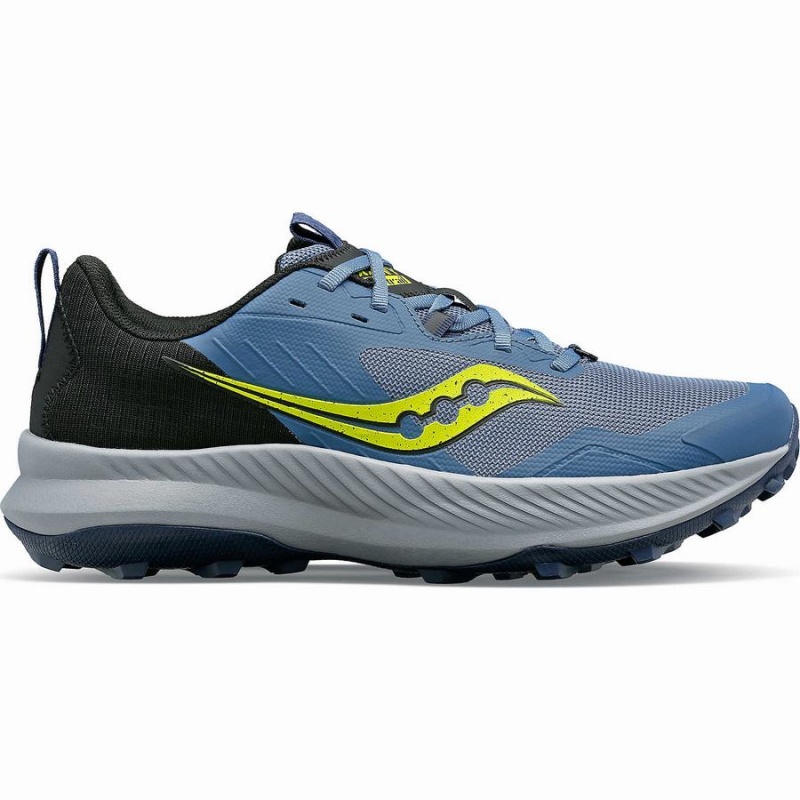 Sapatilhas Trail Running Saucony Blaze TR Masculino Azuis Pretas | Portugal S51047-B79