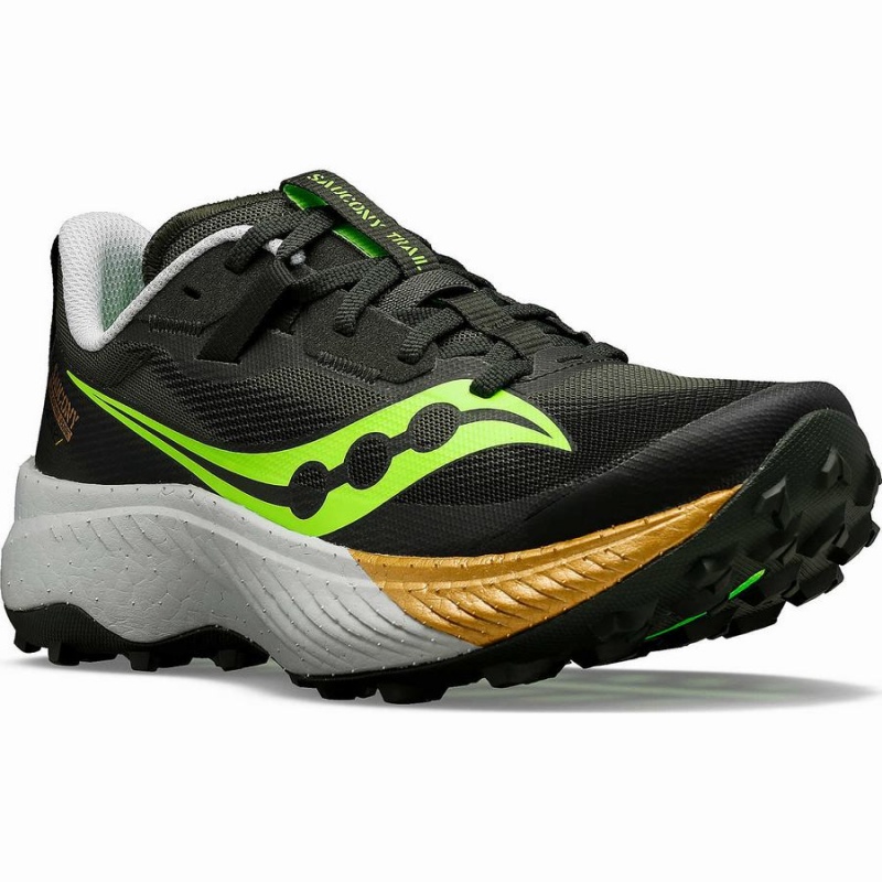 Sapatilhas Trail Running Saucony Endorphin Edge Feminino Umbra / Slime | Portugal S78495-W04