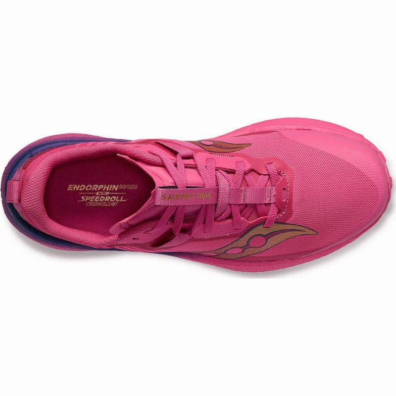 Sapatilhas Trail Running Saucony Endorphin Edge Feminino Rosa Azul Marinho | Portugal S73642-Y93