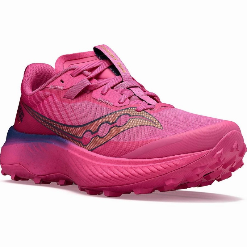 Sapatilhas Trail Running Saucony Endorphin Edge Feminino Rosa Azul Marinho | Portugal S73642-Y93