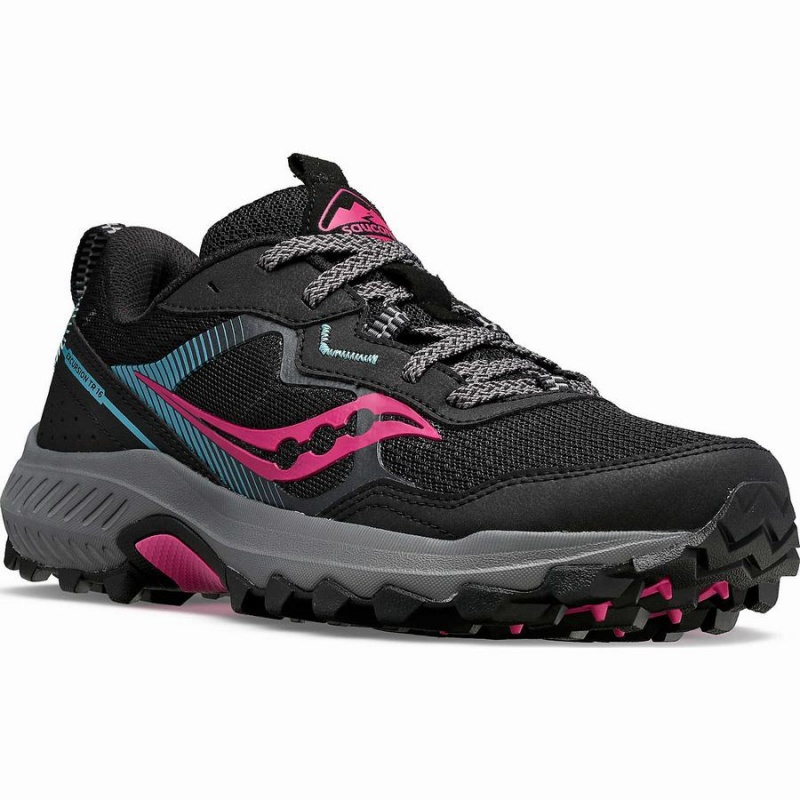 Sapatilhas Trail Running Saucony Excursion TR16 Wide Feminino Pretas Fucsia | Portugal S37218-Y36