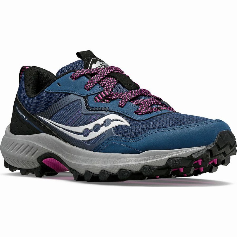 Sapatilhas Trail Running Saucony Excursion TR16 Feminino Azul Marinho | Portugal S95283-X25