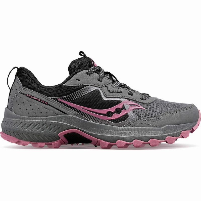 Sapatilhas Trail Running Saucony Excursion TR16 Feminino Cinzentas Rosa | Portugal S93816-M07