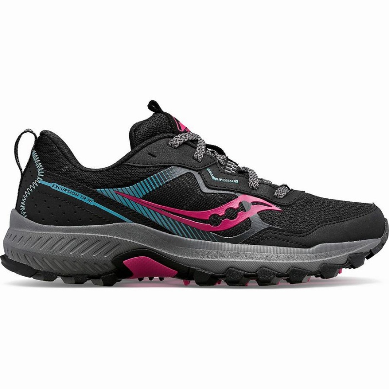 Sapatilhas Trail Running Saucony Excursion TR16 Feminino Pretas Fucsia | Portugal S58376-A81