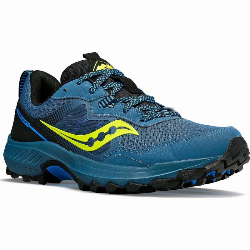 Sapatilhas Trail Running Saucony Excursion TR16 Masculino Azuis Pretas | Portugal S17346-Y92