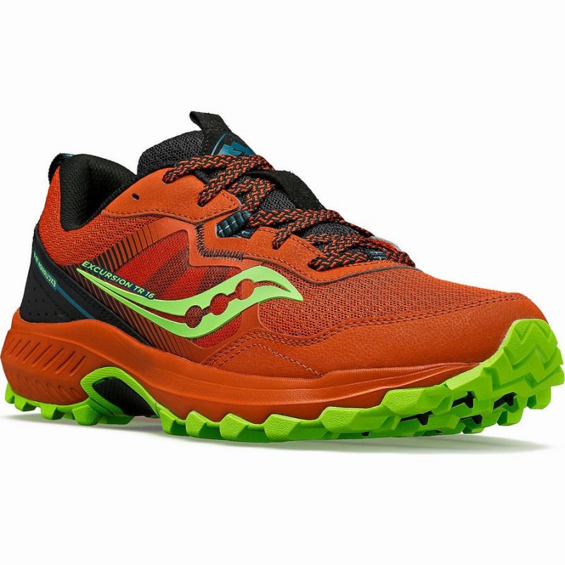 Sapatilhas Trail Running Saucony Excursion TR16 Masculino Laranja Verdes | Portugal S28341-B43