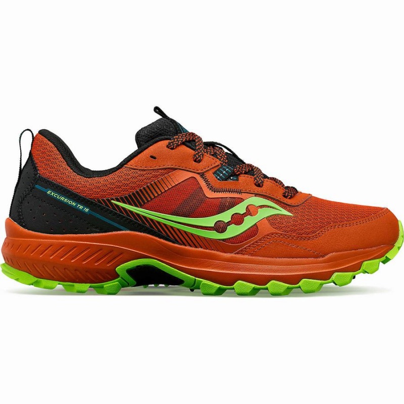 Sapatilhas Trail Running Saucony Excursion TR16 Masculino Laranja Verdes | Portugal S28341-B43