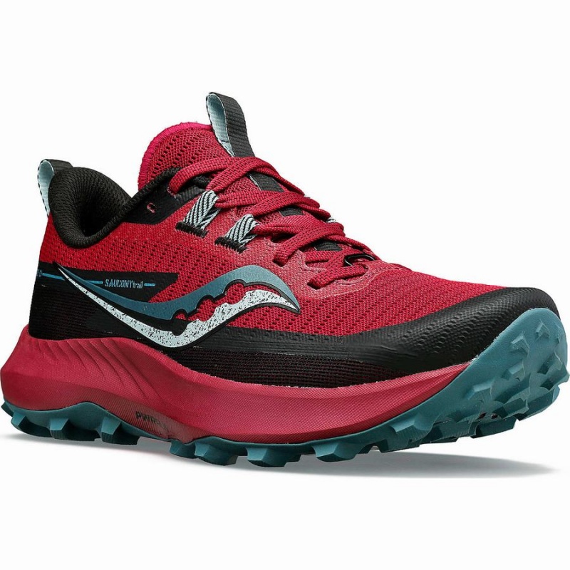 Sapatilhas Trail Running Saucony Peregrine 13 Feminino Vermelhas Turquesa | Portugal S37689-X70