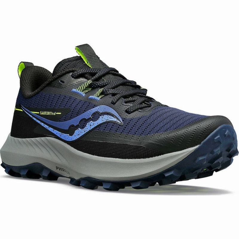 Sapatilhas Trail Running Saucony Peregrine 13 Feminino Azul Marinho Caqui | Portugal S89253-C15