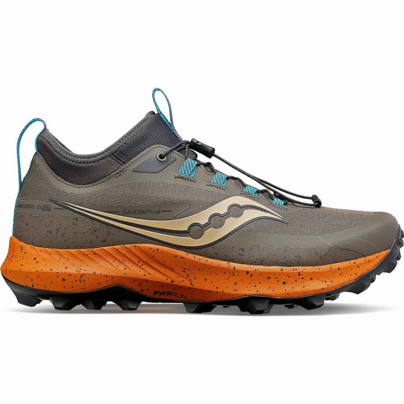 Sapatilhas Trail Running Saucony Peregrine 13 ST Masculino Marrom | Portugal S30427-R82