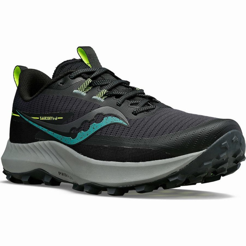 Sapatilhas Trail Running Saucony Peregrine 13 Wide Masculino Pretas Caqui | Portugal S51308-Y27