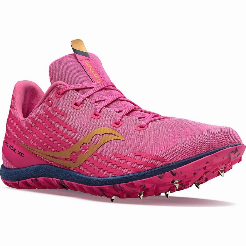 Spikes Atletismo Saucony Havok XC 3 Spike Feminino Rosa Azul Marinho | Portugal S53678-X35