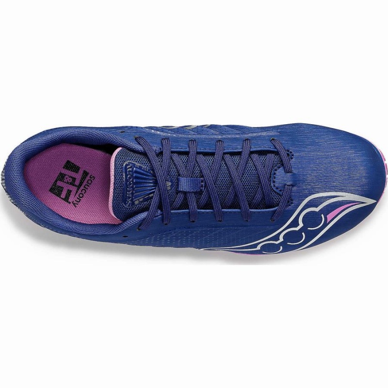 Spikes Atletismo Saucony Spitfire 5 Feminino Azul Anil Roxo | Portugal S06179-J12