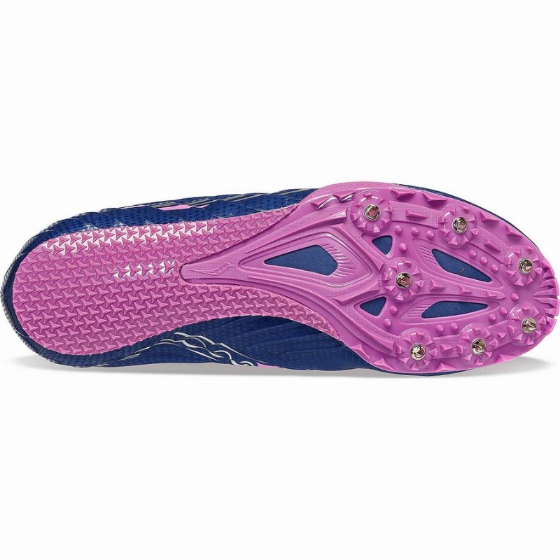 Spikes Atletismo Saucony Spitfire 5 Feminino Azul Anil Roxo | Portugal S06179-J12