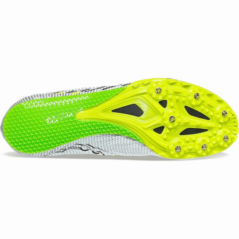 Spikes Atletismo Saucony Spitfire 5 Feminino Branco Verdes | Portugal S09652-K97