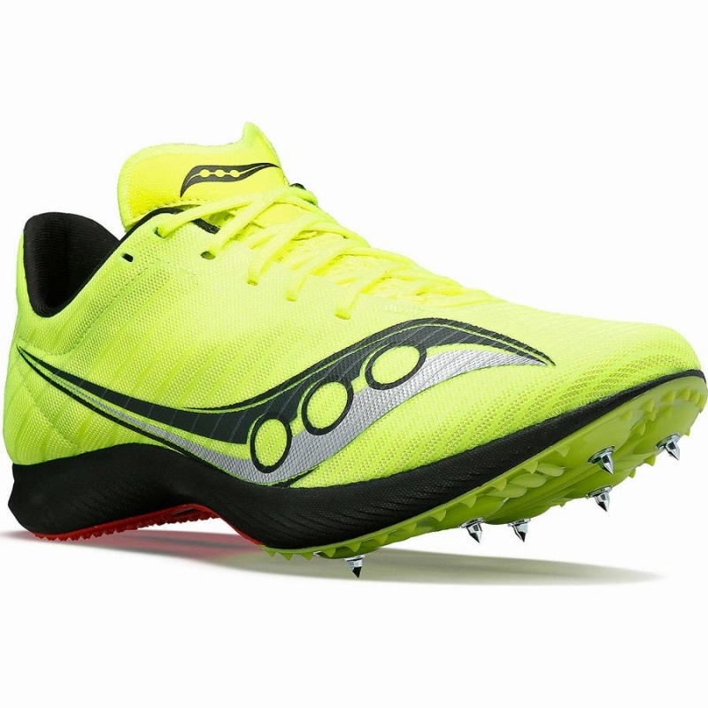 Spikes Atletismo Saucony Velocity MP Feminino Amarelas Pretas | Portugal S97480-T74