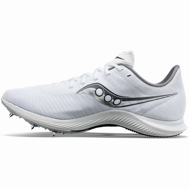 Spikes Atletismo Saucony Velocity MP Feminino Branco Prateadas | Portugal S38970-U40