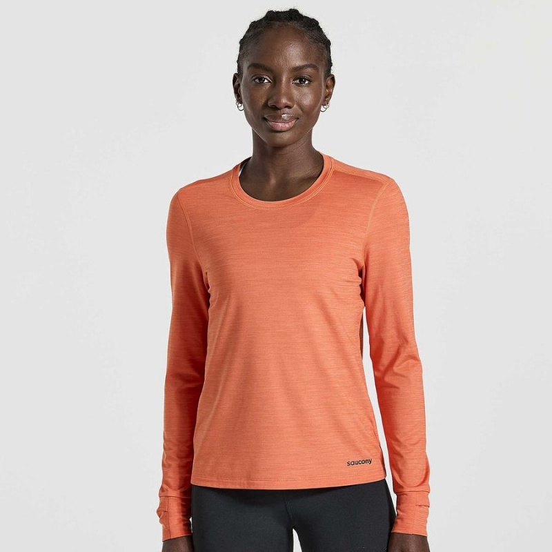 Tops Saucony Boulder Baselayer Feminino Laranja | Portugal S48175-N93