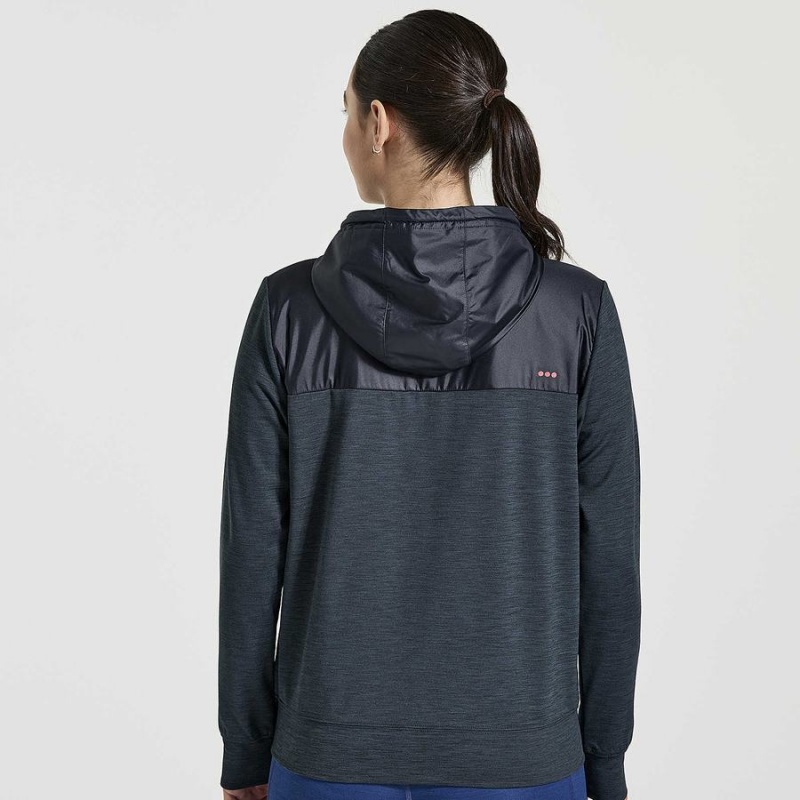 Tops Saucony Solstice Zip Hoody Feminino Pretas | Portugal S58437-H60