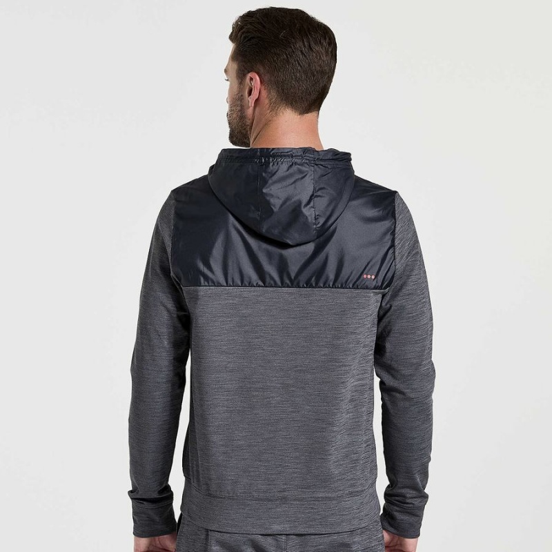 Tops Saucony Solstice Zip Hoody Masculino Pretas | Portugal S90824-X39