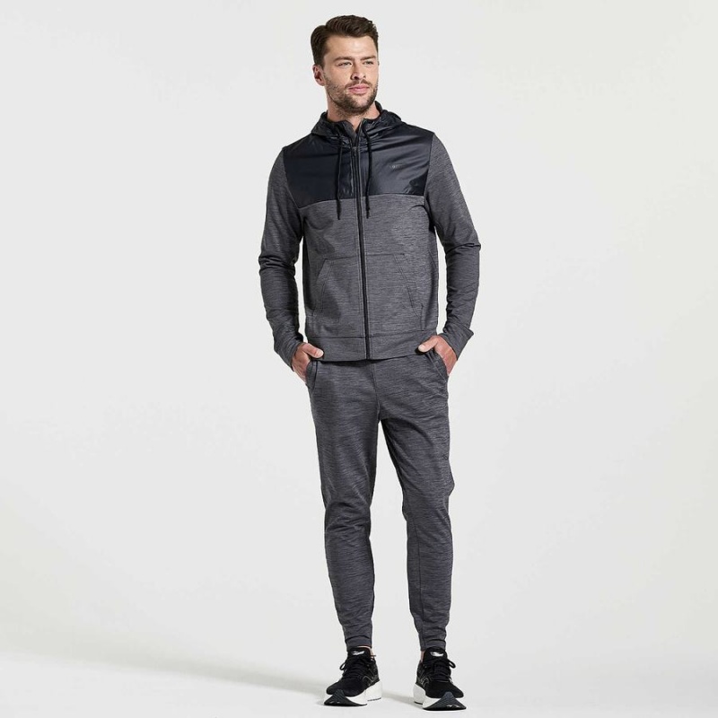 Tops Saucony Solstice Zip Hoody Masculino Pretas | Portugal S90824-X39