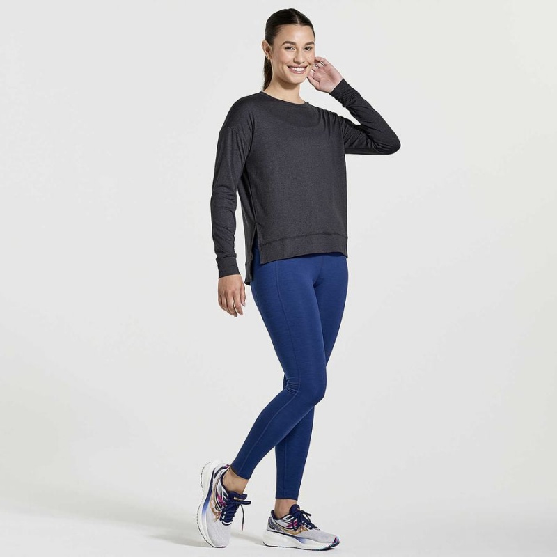 Tops Saucony Sunday Layer Feminino Pretas | Portugal S76594-J14