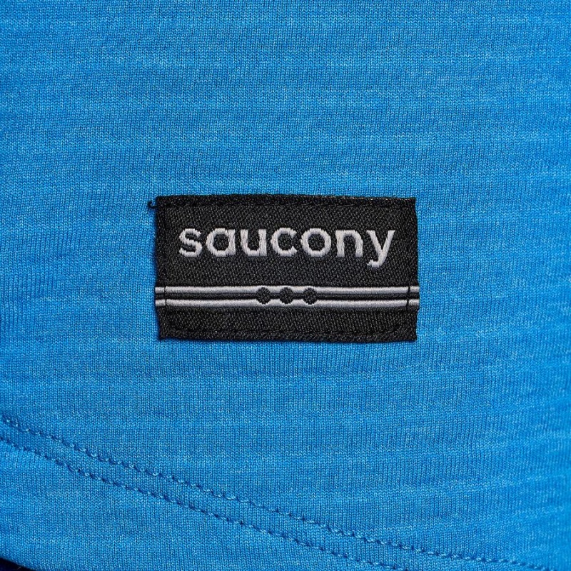 Tops Saucony Triumph 3D 1/2 Zip Feminino Azuis | Portugal S70659-Y25